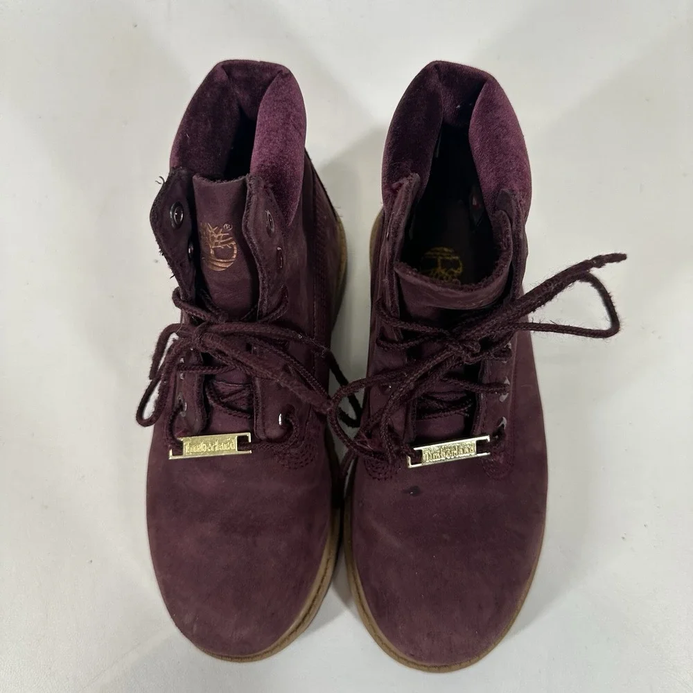 Timberland Girls Size 1 Maroon Suede‎ Boots